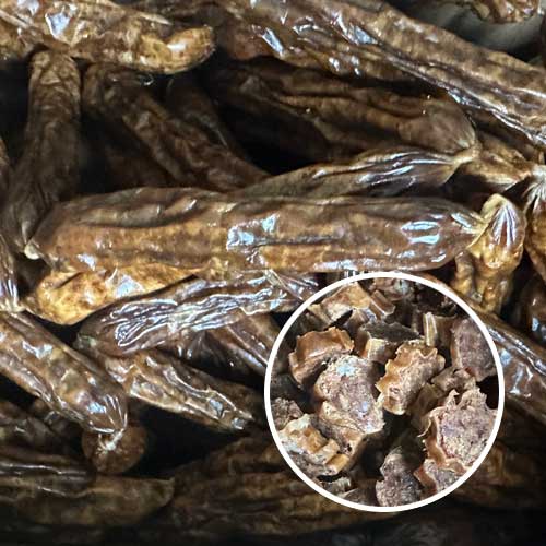 Dried sausages.